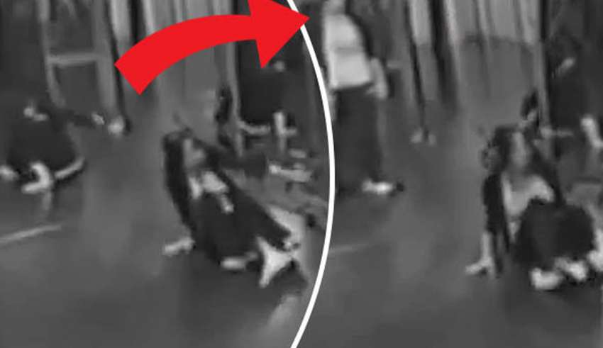 Disturbing video shows a ghost in the mirror of a dance center