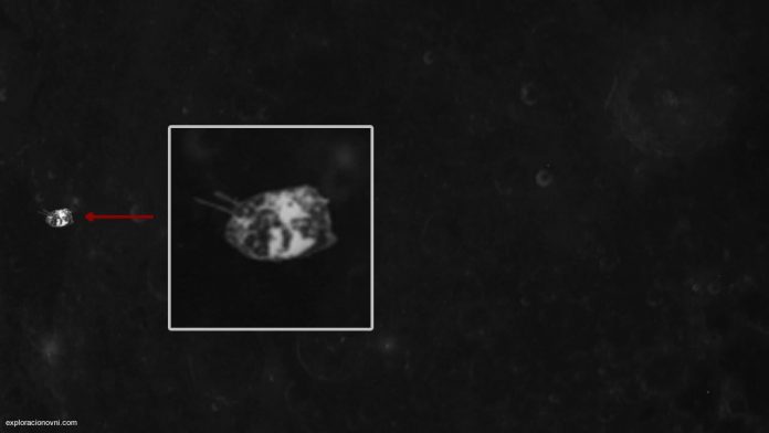 Alien spacecraft spotted on surface of the moon