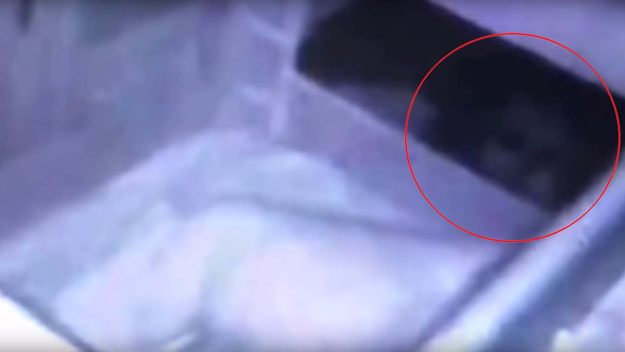 Parents terrified after seeing a ghostly face next to their baby’s crib