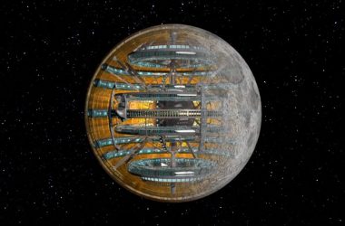 Moon alienspacestation