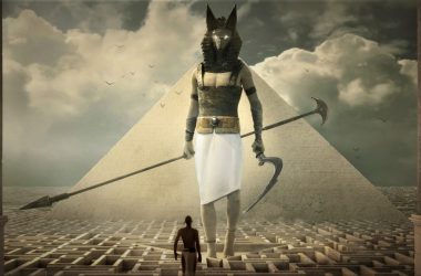 egypt illustration anubis pyramid wallpaper