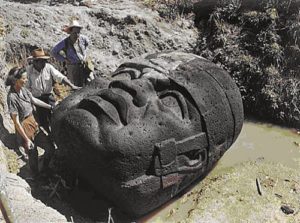Giant Stone Head Of Guatemala