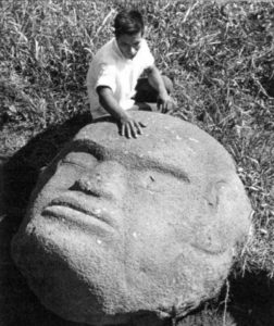 Giant Stone Head Of Guatemala