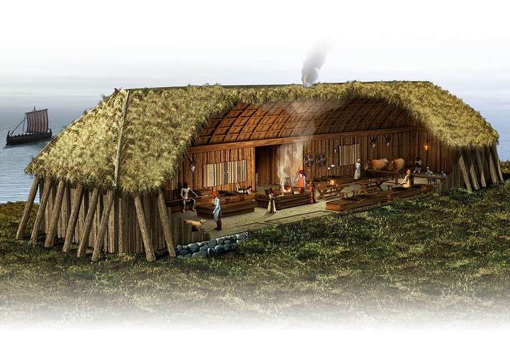 Oldest Viking Settlement Found In Iceland Could Rewrite History 4 Artistic reconstruction of Viking communal house.
Viking Settlement