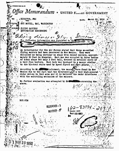 The Guy Hottel Memorandum Of FBI Describes Crashed Flying Saucers in New Mexico With Occupants 2 The Guy Hottel Memorandum Of FBI Describes Crashed Flying Saucers In New Mexico With Occupants