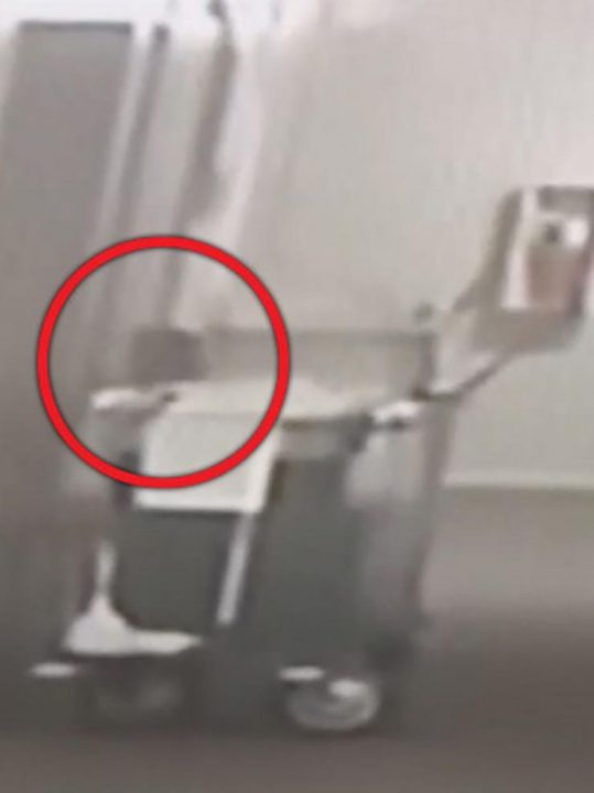 Hotel security camera captures a ghost emerging from a wall 1 Ghost Of The Eagle's Nest Hotel