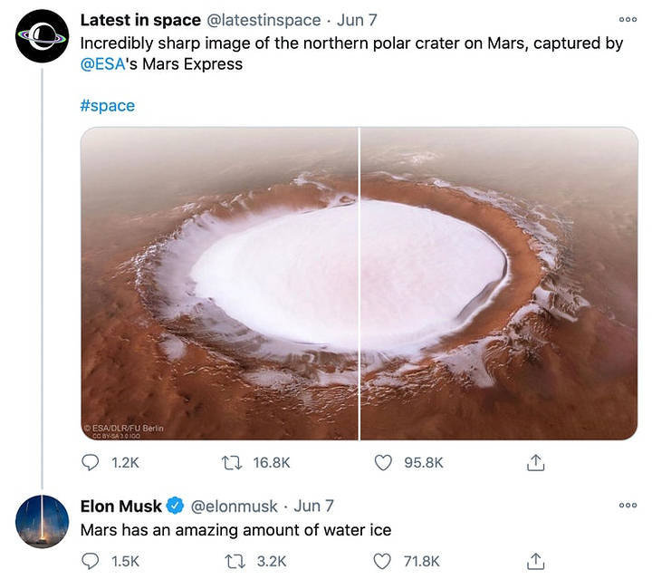 Werner Herzog believes Elon Musk's plan to colonize Mars is an obscene mistake 2 musk waterice on mars
