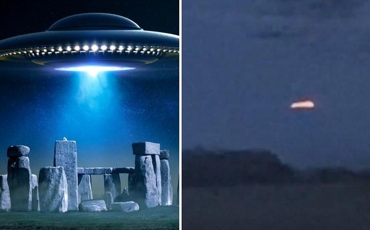UFO Hovering Near Stonehenge