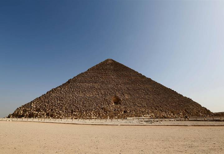 Archaeologists Discovered a lost artifact inside the Great Pyramid Older Than The Pyramid Itself 6 North face of the Great Pyramid.
