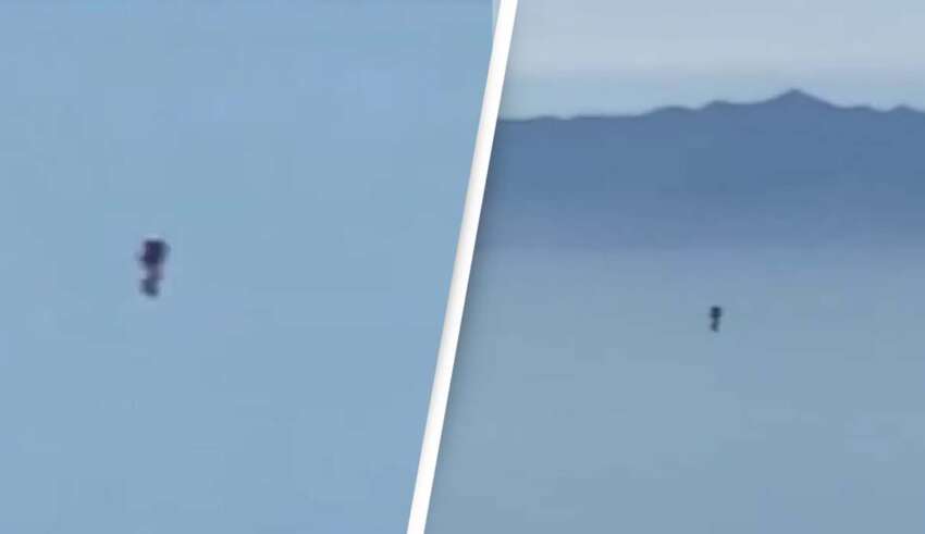 A Flying Humanoid Creature Over Los Angeles Is Recorded By A Pilot