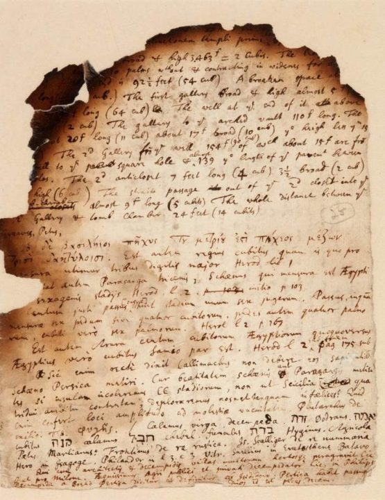 Isaac Newton's Burnt notes Of The Great Pyramid Reveals His Research On The Apocalypse 3 Isaac Newton's Burnt Notes Of The Great Pyramid Reveals His Research On The Apocalypse