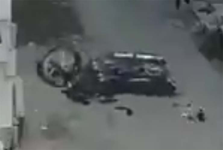 A Security Camera Recorded An Invisible Force Moving A Motorcycle In India 2 A Security Camera Recorded An Invisible Force Moving A Motorcycle In India