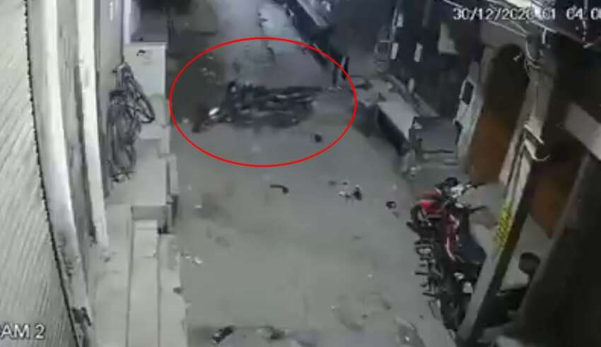 A Security Camera Recorded An Invisible Force Moving A Motorcycle In India