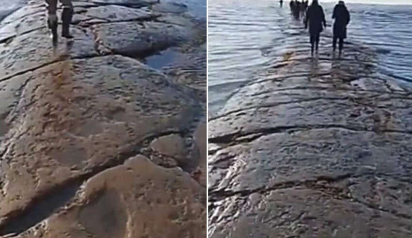 A Mysterious Stone Path Has Risen From Under The Pacific Ocean