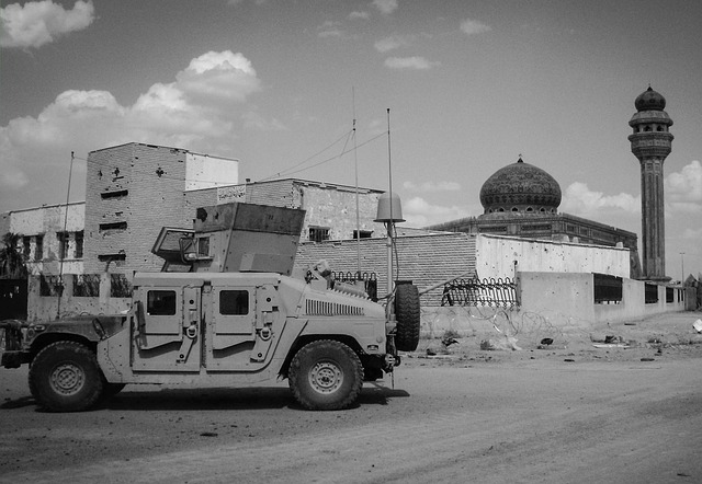 American soldier Jeep