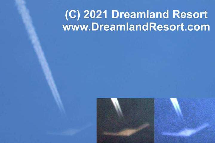 Presumed sighting of RQ-180 over Area 51, October 30, 2021.