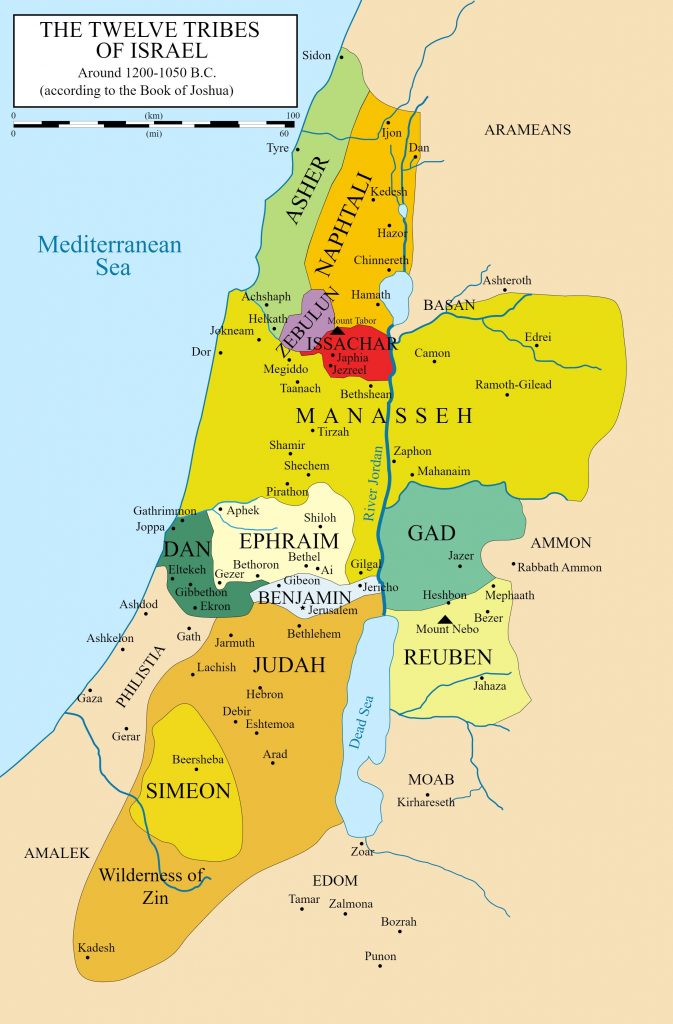 The Lost Human History: 97% Of Human History Is Lost 7 12 Tribes of Israel Map
