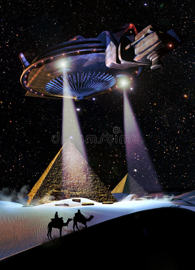 ufo over pyramids 18217471