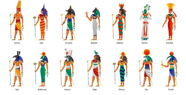 Depiction Of Egyptian Gods