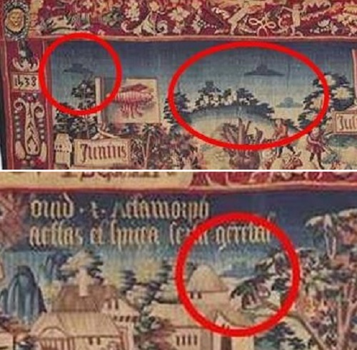 The Triumph of Summer Tapestry: Four UFOs Depicted In A 1538 Tapestry 2 The Triumph of Summer Tapestry: Four UFOs Depicted In A 1538 Tapestry