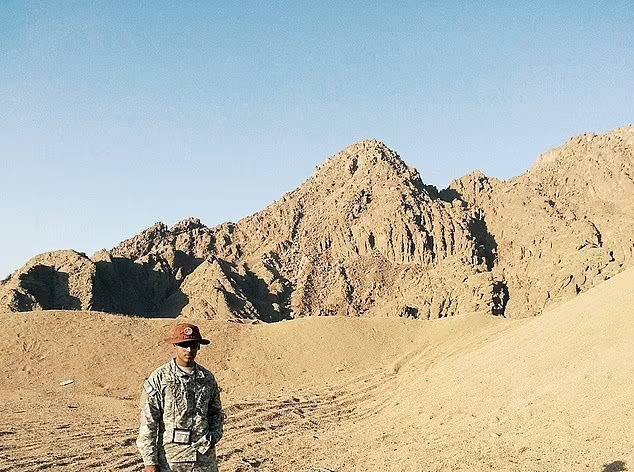 Vishal Singh, pictured in Sinai, told Mail Online that he was disproportionately punished for minor violations and that his commanders tried to fire him over allegations about his mental health.