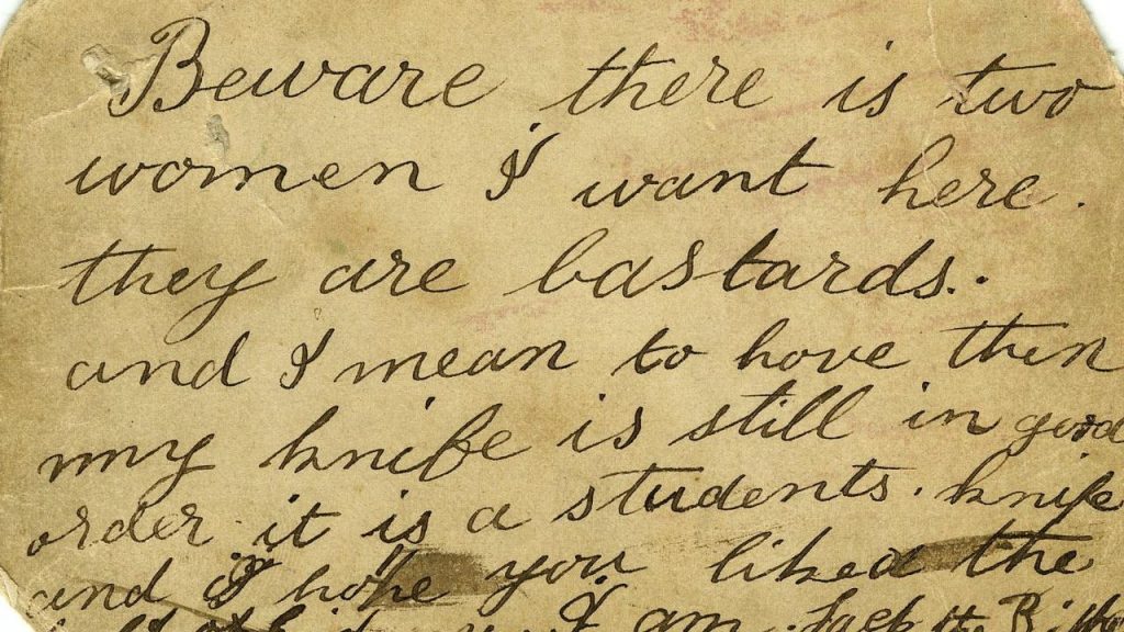 Spine-Chilling Letters Sent By Unscathed Notorious Serial Killers 8 Threating letter