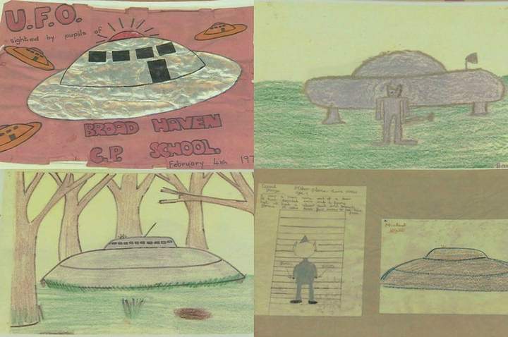 Drawing by witnesses of Broad Haven UFO Incident