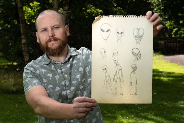 Michael shows sketches of the beings he has met