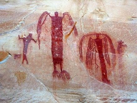 8,000 Years Old Shogo Canyon Cave Paintings Shows Ancient Alien Contact 5 Cave Art 5