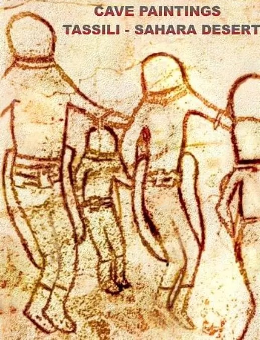 Tassili astronauts cave painting