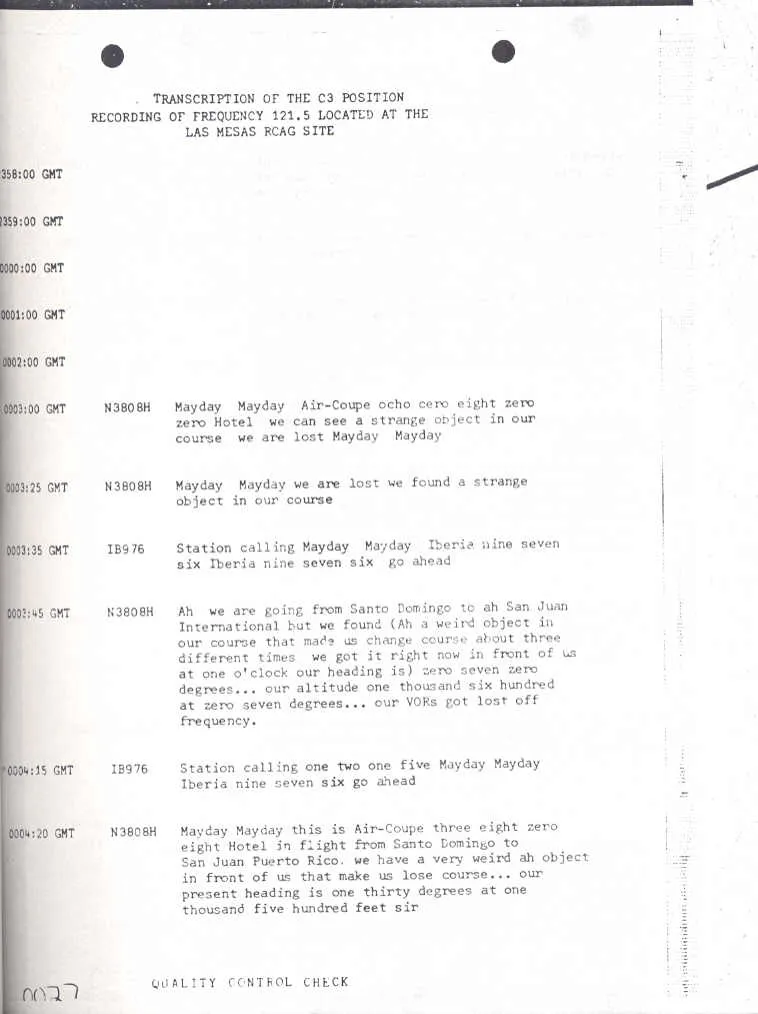 The Baffling Disappearance of Flight N3808H and Pilot Jose Pagan Santos: A Haunting UFO Mystery
