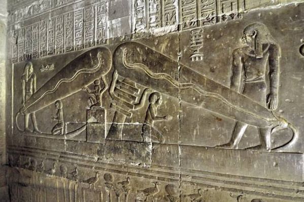 The Melted Granite Steps of the Temple of Hathor: A Clue to the Lost Technology of the Ancients 2 Dendera Light bulbs