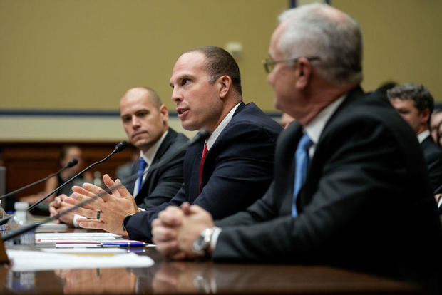 Eye-Opening Moments From The First-Ever Congressional UFO Hearing 2 From left, Ryan Graves, David Grusch and David Fravor (UFO hearing)