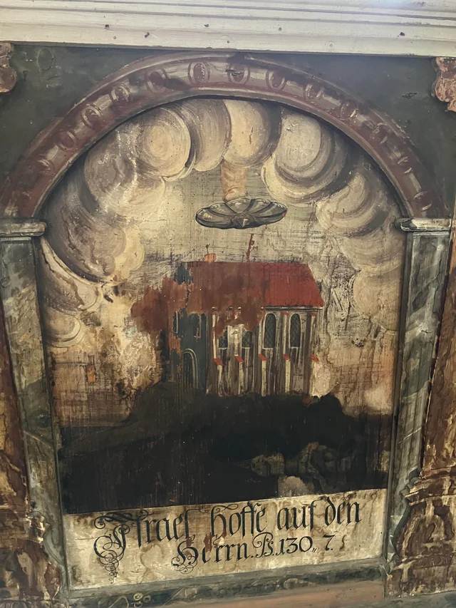 Mysterious UFO Painting Found in Old Dominican Monastery Church