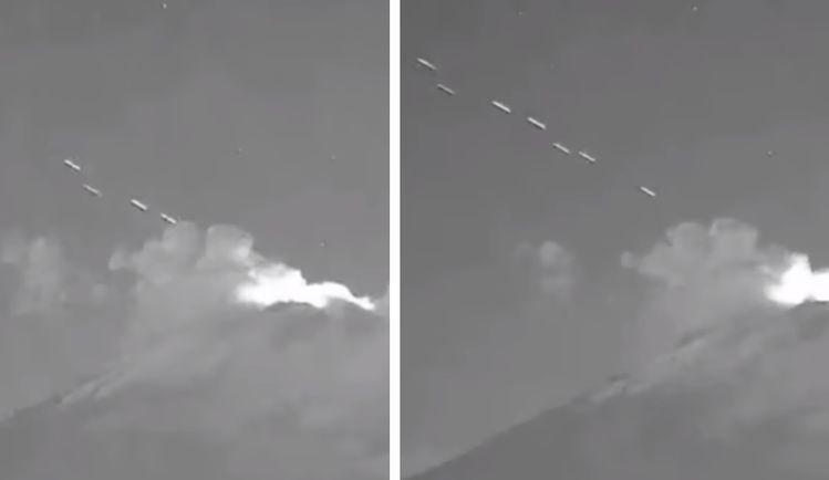 UFO Fleet Spotted Flying Out of Popocatepetl Volcano in Mexico
