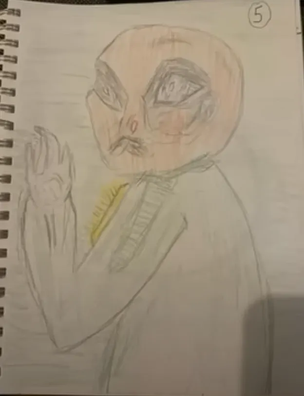 Illustration Of aliens by Mario Woods