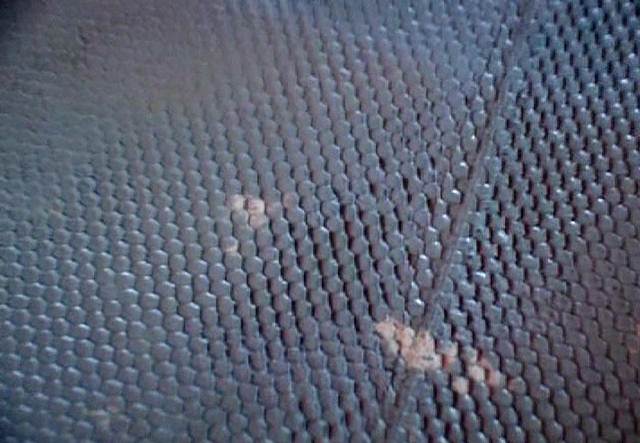 Metal with honey comb