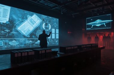 Trump Orders UFO Files Declassified — Then Two Scientists With Alien Secrets Vanish Without a Trace 13 Trump UFO declassification government briefing room classified files