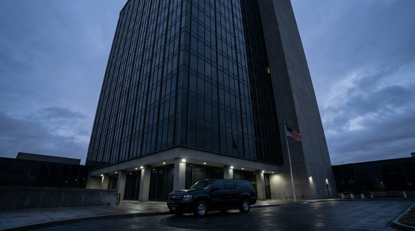 The NSA Just Quietly Released 200+ Pages of TOP SECRET UMBRA UFO Files — And Almost Nobody Is Talking About It 2 Imposing unmarked US federal government building photographed at twilight